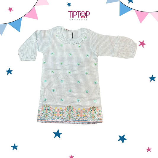 LIGHT SEA GREEN COLOR EASTERN KURTI WITH PAJAMA