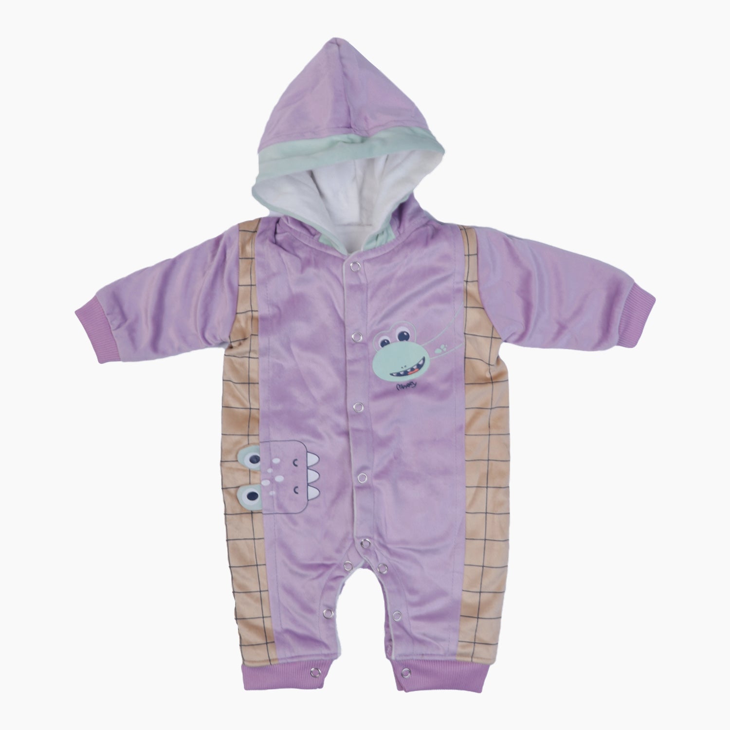 FULL SUIT ROMPER LIGHT PURPLE WITH HOODIE - BABA ROMPER