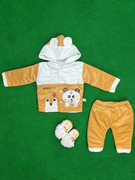 Adorable Baba suit with shoes China Vilor Polar Fabric