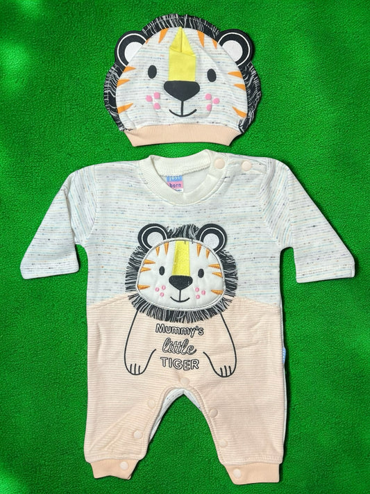 Romper With Lion Cap China Vilor Polar Fabric