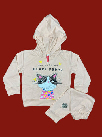 Cozy Cat Hoodie Set